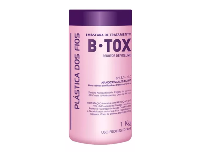 Plastica dos Fios Hair Btox Nanocrystallization Volume Reduction Mask 34oz 1kg